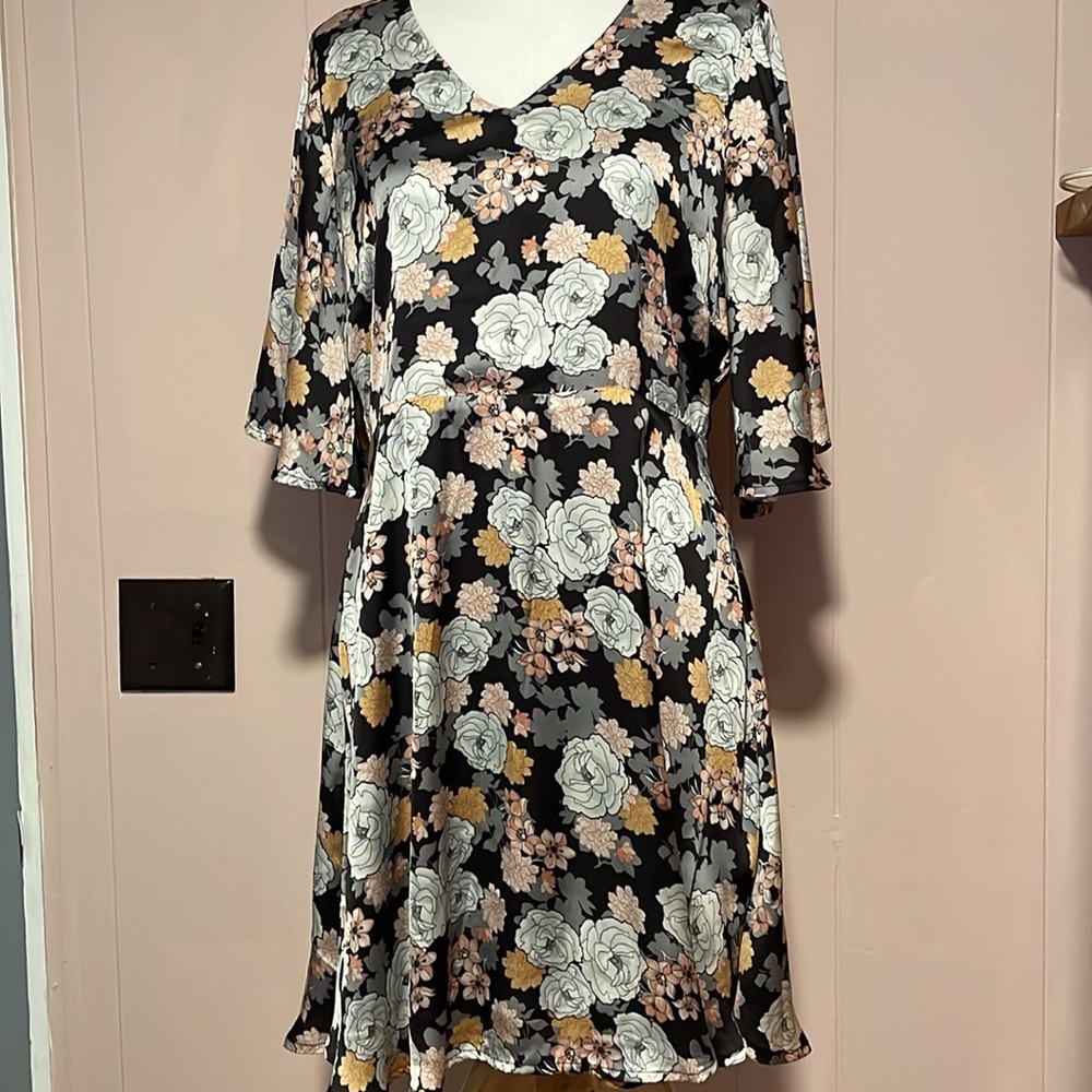 Bobeau size large floral dress